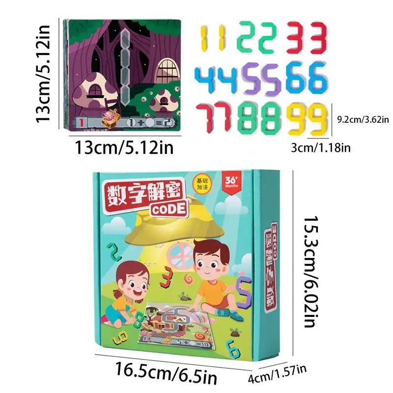 Number Flash Cards Counting Board Preschool Educational Toys