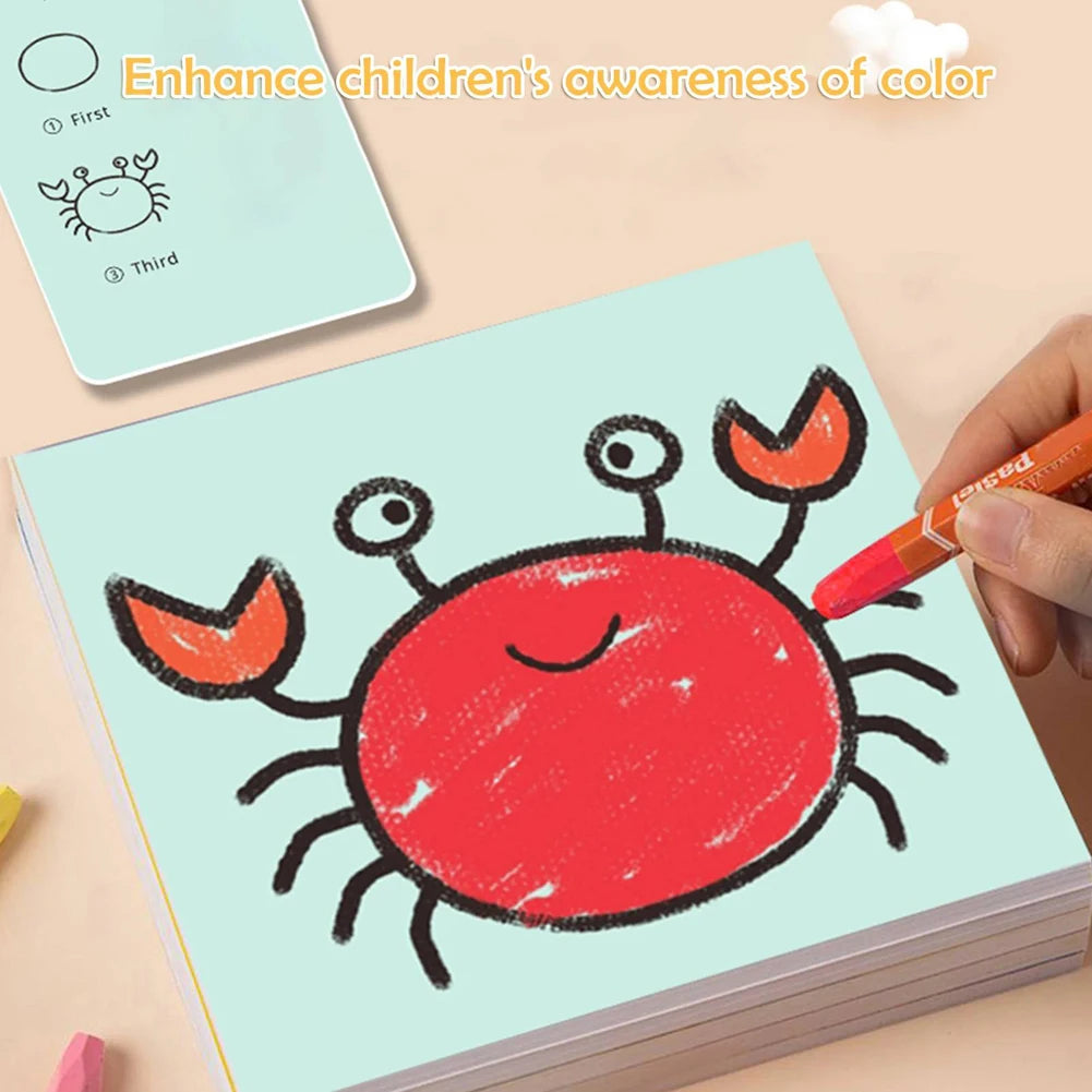 Kids Drawing Robot Montessori Learning Toy with 100 Cards