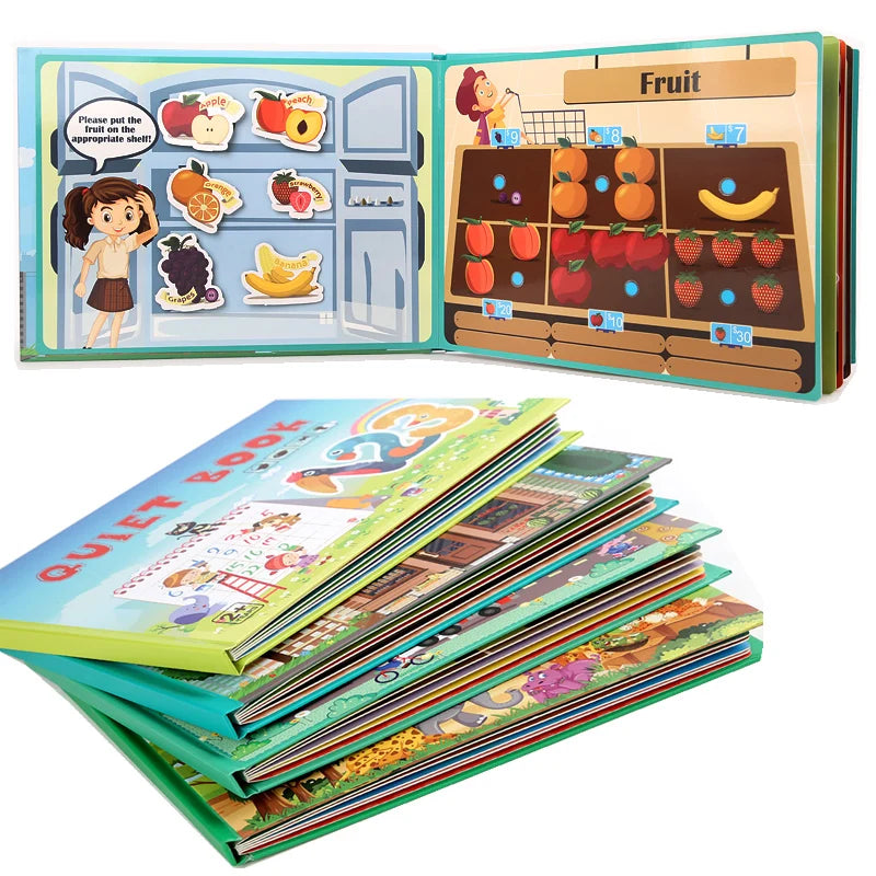 Dive into Discovery: Educational Sticker Book Set for Endless Learning!