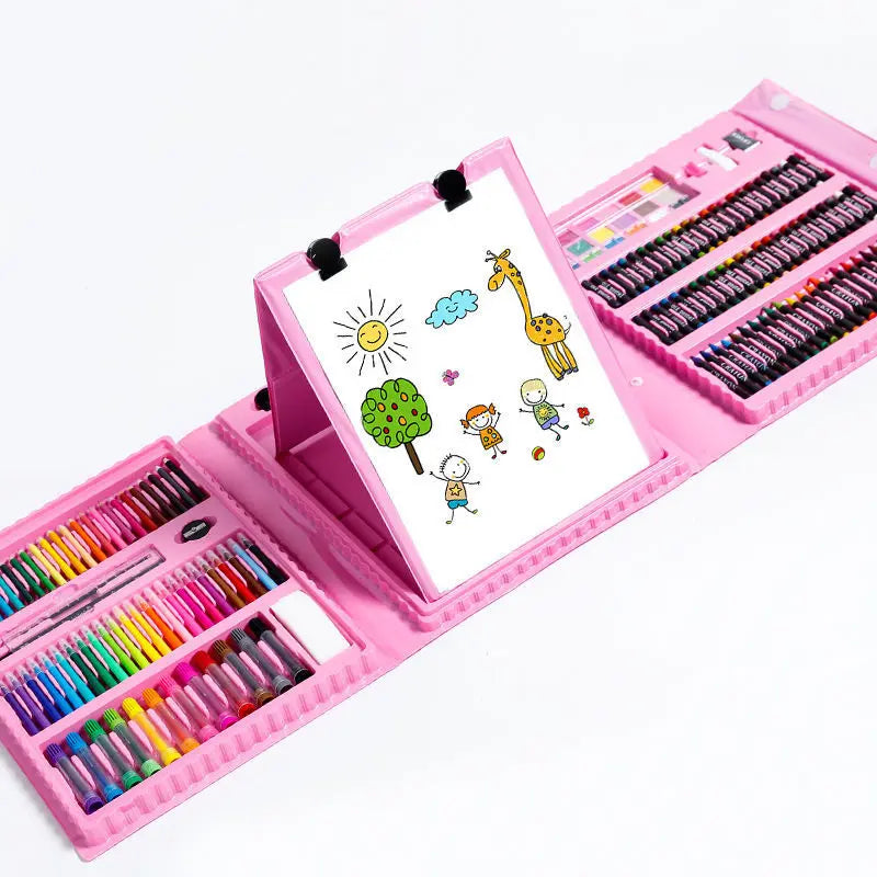 Children's Drawing Set, 208/150/86pcs Sketch Doodle Art DIY All-in-One Toolkit with Portable Case, Safe Non-Toxic Gift for Kids