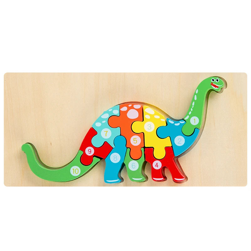 Dive into Fun: 3D Animal Cartoon Puzzle Toys for Early Education! 🦁🦒