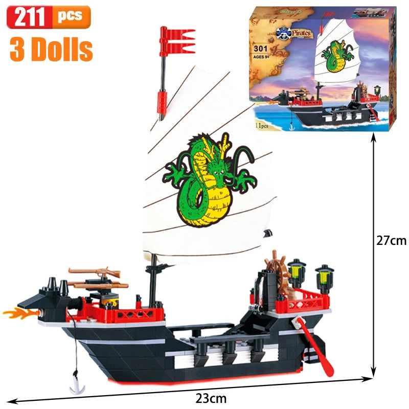 Pirate Ship Building Blocks for Kids - Educational Toys! 🏴☠️🧱