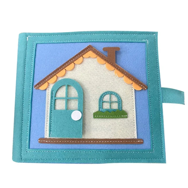 Toddlers Montessori Busy Book 3D Baby Story Cloth Activities Book Board Preschool Learning Education Travel Toys for Story Book