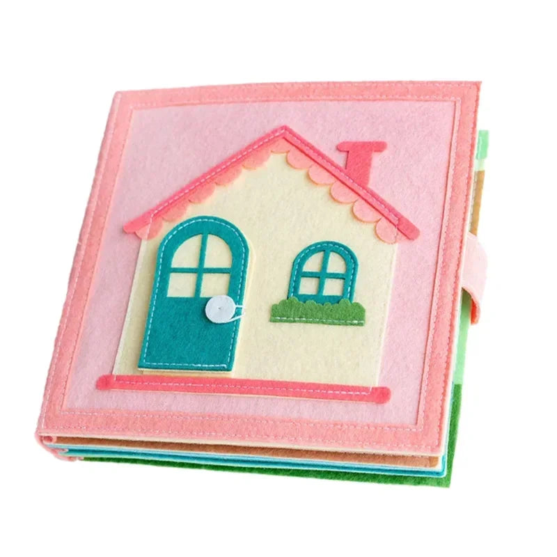 Toddlers Montessori Busy Book 3D Baby Story Cloth Activities Book Board Preschool Learning Education Travel Toys for Story Book