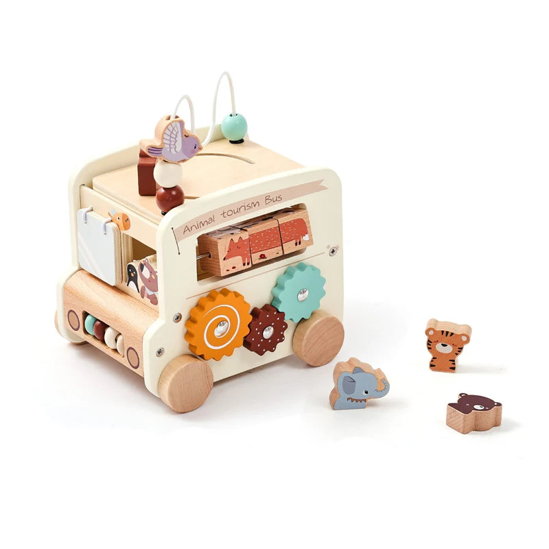 Montessori-Spielbox, Kinderspielzeug aus Holz