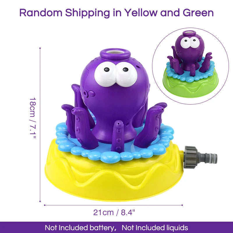 Funny Octopus Water Spray Sprinkler Outdoor Toys Garden Backyard Yard Water Toy Cartoon Splash Sprinkler Baby Bath Toys For Kids
