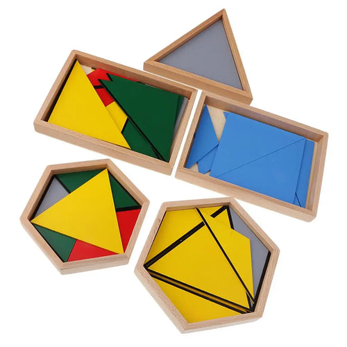 Montessori konstruktiva trianglar matchande leksaker för barn