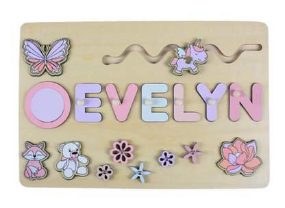 Personalized First Name Puzzle For Kids Wooden Baby Name Puzzle