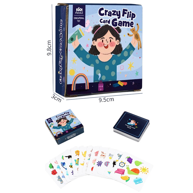 Children's Fun Board Game Bump Card Game Memory Training Matching Card Game Cognitive Enlightenment Concentration Education Toy