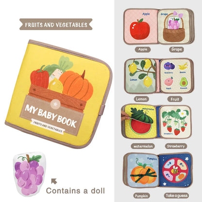 Toddlers Montessori Busy Book 3D Baby Story Cloth Activities Book Board Preschool Learning Education Travel Toys for Story Book