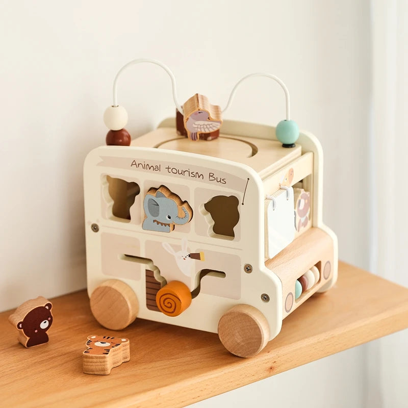 Montessori-Spielbox, Kinderspielzeug aus Holz