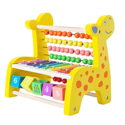 Trä Montessori Matteleksaker Multifunktionella Abacusleksaker
