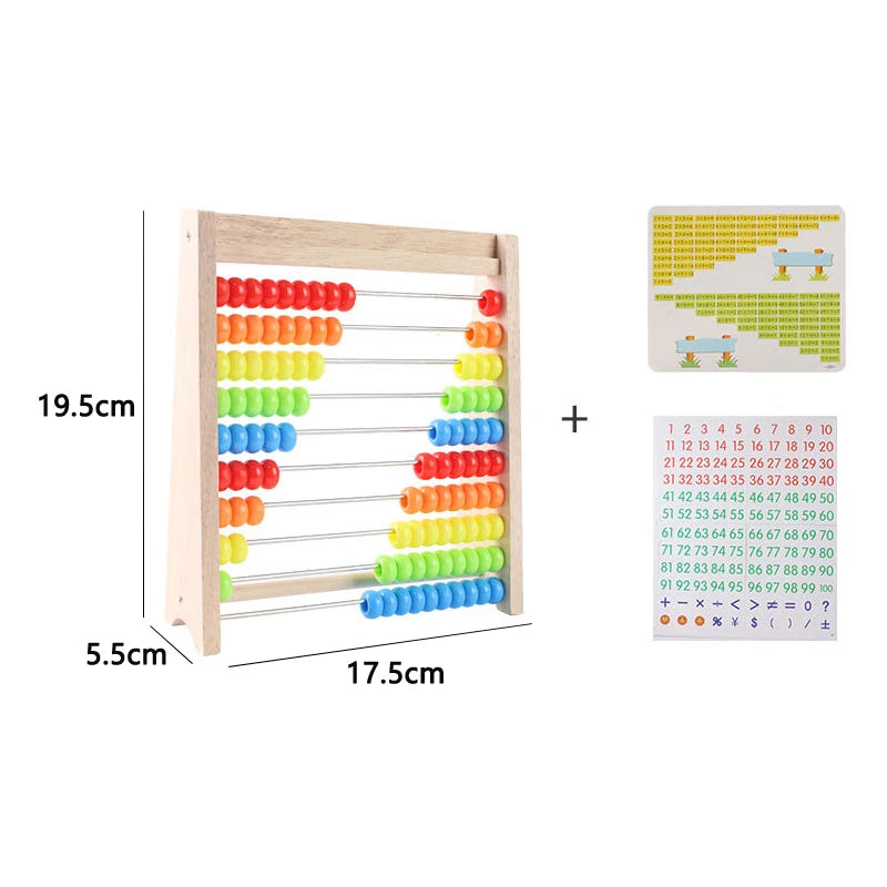 Count, Learn, Grow: Pine Frame Abacus with Ten Settings!