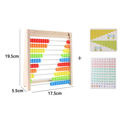 Count, Learn, Grow: Pine Frame Abacus with Ten Settings!