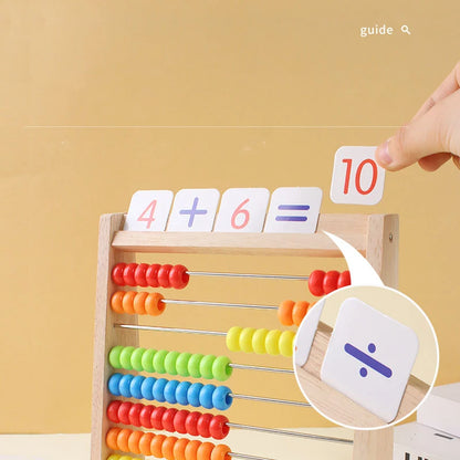 Count, Learn, Grow: Pine Frame Abacus with Ten Settings!