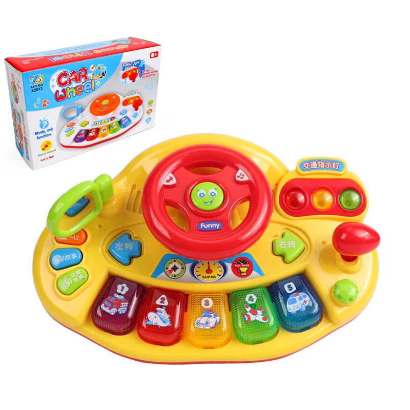 Drive & Discover: Multifunctional Simulation Steering Wheel Educational Toy! 🚗🎶