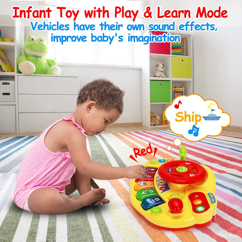 Drive & Discover: Multifunctional Simulation Steering Wheel Educational Toy! 🚗🎶