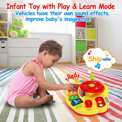 Drive & Discover: Multifunctional Simulation Steering Wheel Educational Toy! 🚗🎶