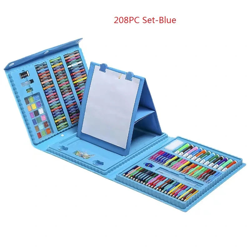 Children's Drawing Set, 208/150/86pcs Sketch Doodle Art DIY All-in-One Toolkit with Portable Case, Safe Non-Toxic Gift for Kids