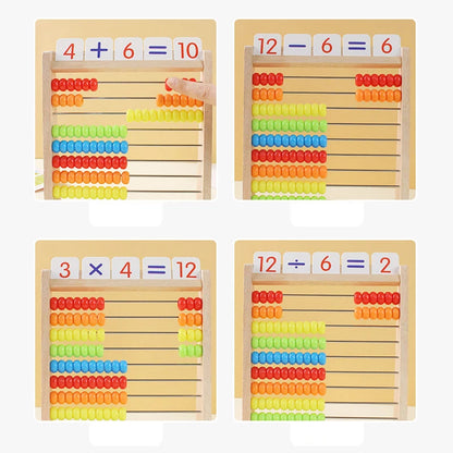 Count, Learn, Grow: Pine Frame Abacus with Ten Settings!