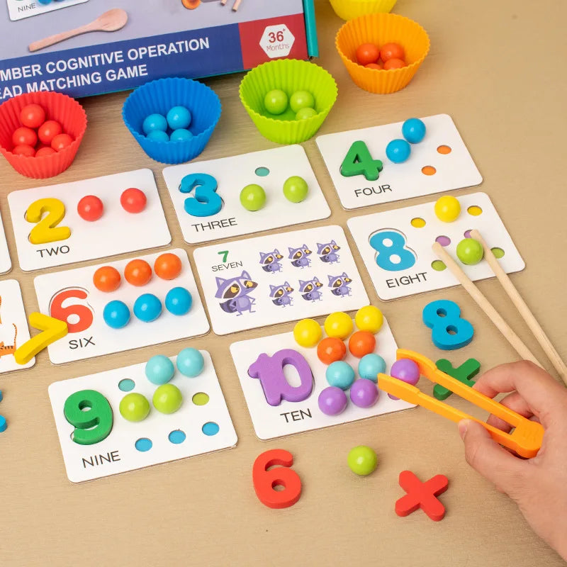 Zählen & Erobern: Montessori-Mathe-Klammerperlen-Lernspielzeug! 🔢🌈