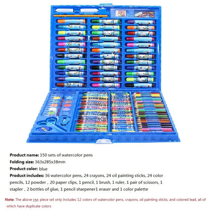 Children's Drawing Set, 208/150/86pcs Sketch Doodle Art DIY All-in-One Toolkit with Portable Case, Safe Non-Toxic Gift for Kids